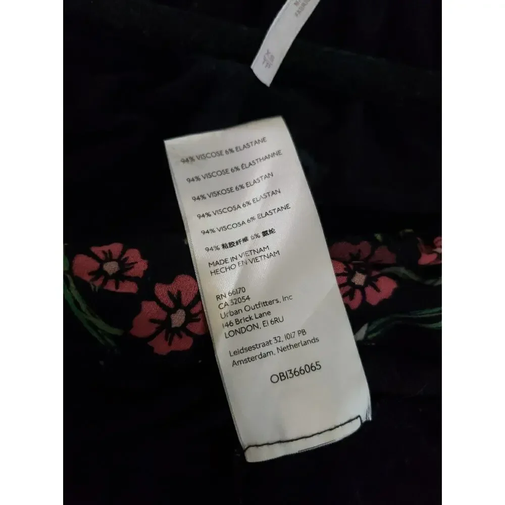 Free People Make It Easy Top in Dark Knight Floral Dark Knight Sz XS Flaw (V5
